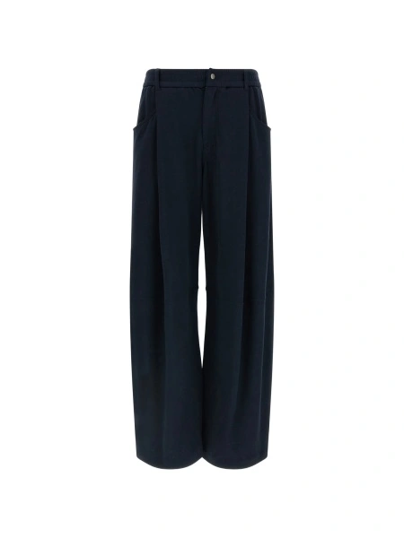 Pantaloni evazati Brunello Cucinelli albastri