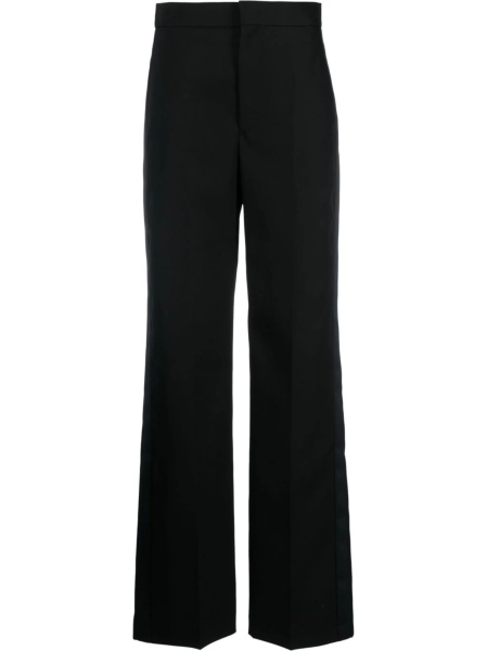 Pantaloni evazati Isabel Marant negri din lana si polyester
