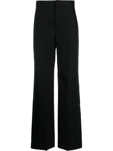 Pantaloni evazati Isabel Marant negri din lana si polyester