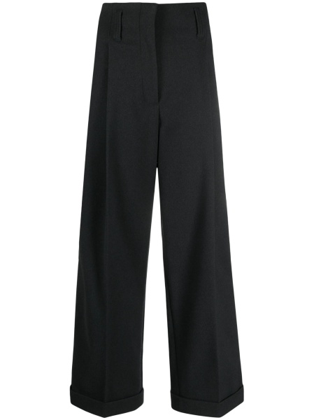 Pantaloni evazati Philosophy gri din polyester
