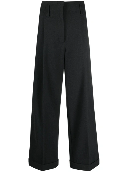 Pantaloni evazati Philosophy gri din polyester
