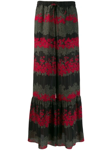 Pantaloni evazati RED VALENTINO negri din matase
