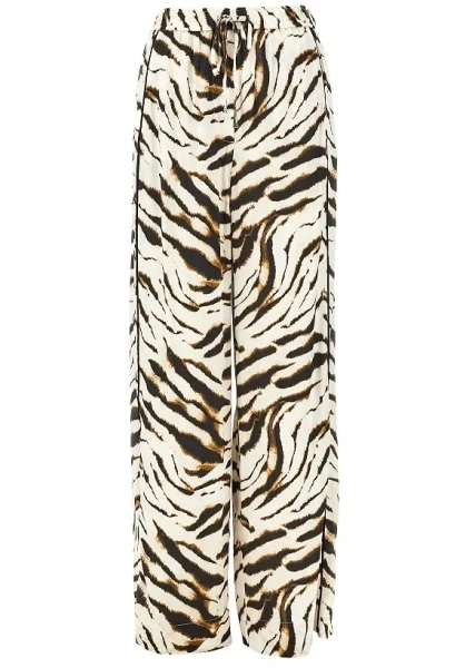 Pantaloni Ganni multicolori din satin