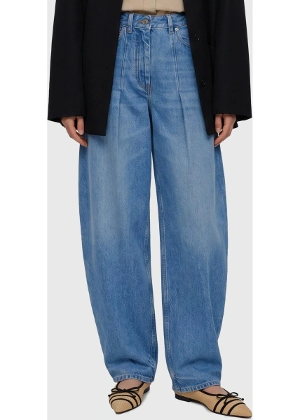 Pantaloni High-Waist Barrel-Leg Jeans