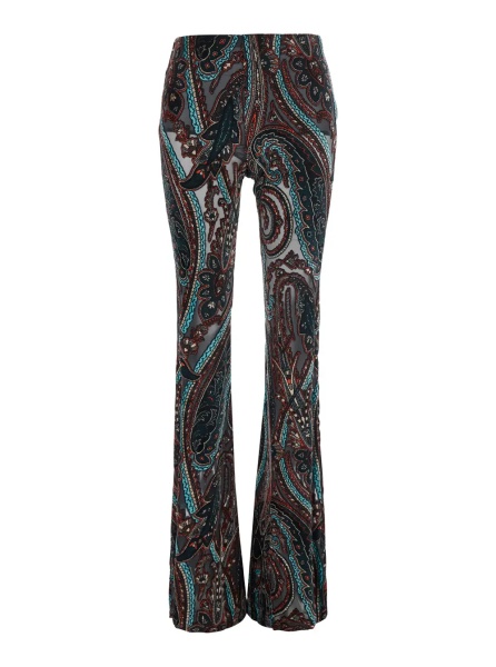 Pantaloni High-waisted Devorè Pants with Pockets Multicolor Women