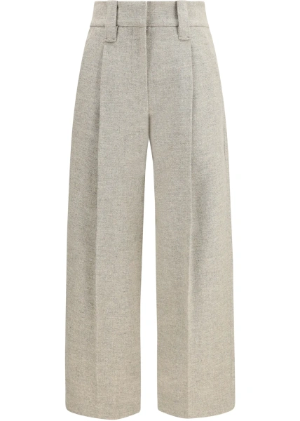 Pantaloni High-waisted pleated Pants