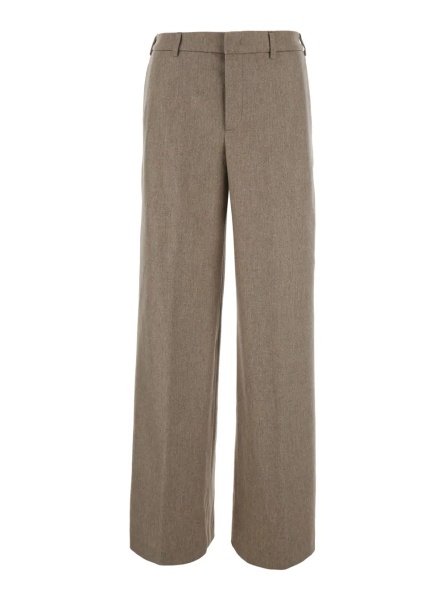 Pantaloni 'Lorenza' Beige Pants with Belt Loops in wool and cashmere for women