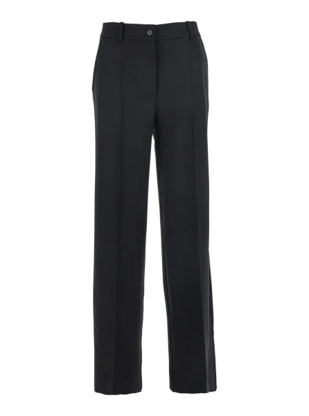 Pantaloni P.A.R.O.S.H. Black Pants with Belt Loops in Wool Blend Woman