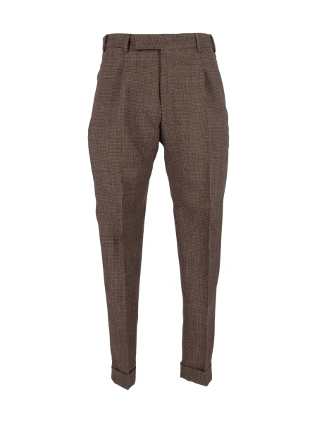 Pantaloni Pants - REBEL 1 Pleat, Diagonal Pockets, Flap Back Pockets, Turn-Up