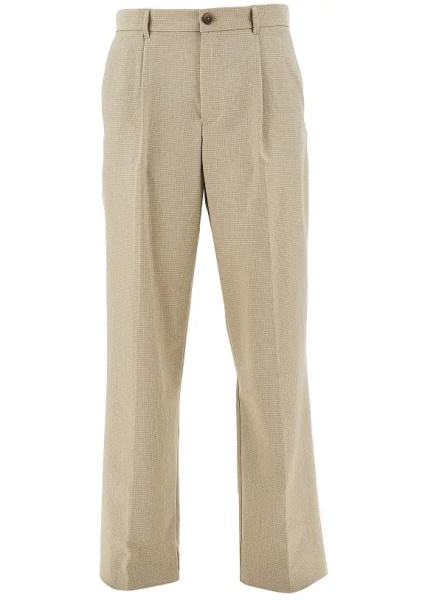 Pantaloni 'Reece' mini check viscose-blend pants