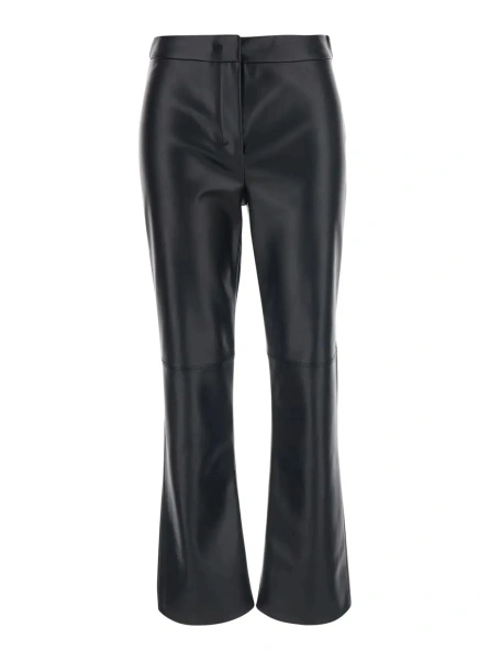 Pantaloni 'S MAXMARA negri din piele ecologica