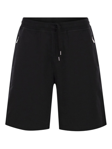Pantaloni scurti Brunello Cucinelli negri din bumbac si poliamida