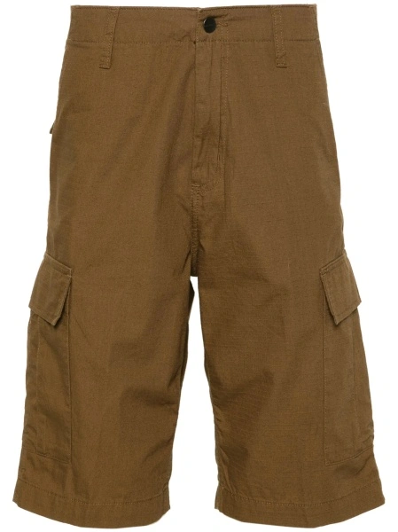 Pantaloni scurti Carhartt maro din bumbac