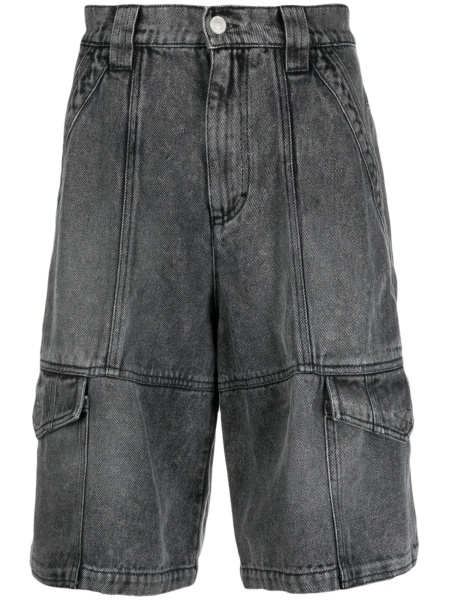 Pantaloni scurti Isabel Marant gri din tencel