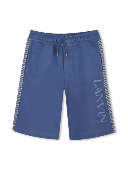 Pantaloni scurti Lanvin albastri din bumbac organic