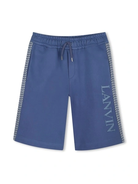 Pantaloni scurti Lanvin albastri din bumbac organic