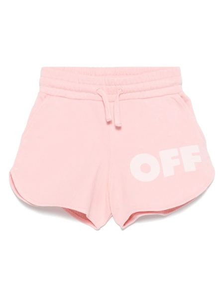 Pantaloni scurti Off-White roz din bumbac