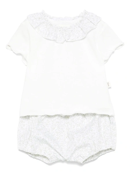 Pantaloni scurti TEDDY & MINOU albi