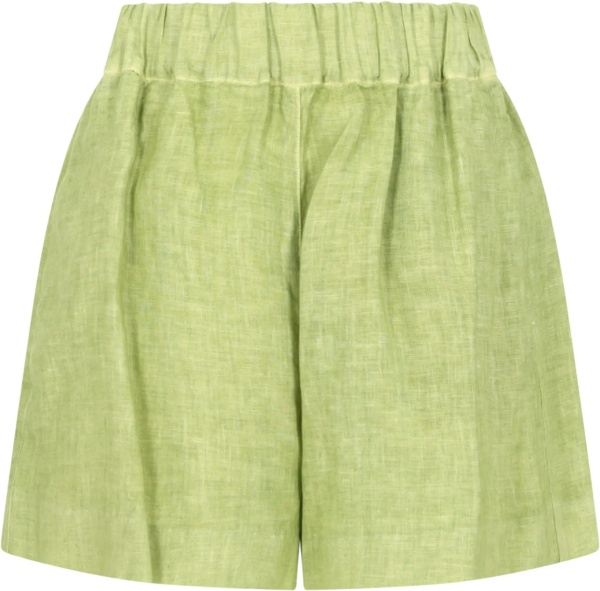 Pantaloni Shorts In Lino