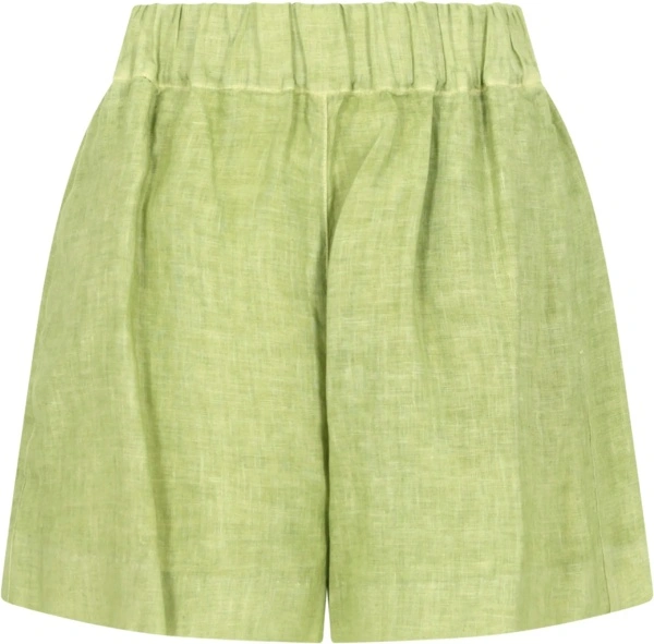 Pantaloni Shorts In Lino