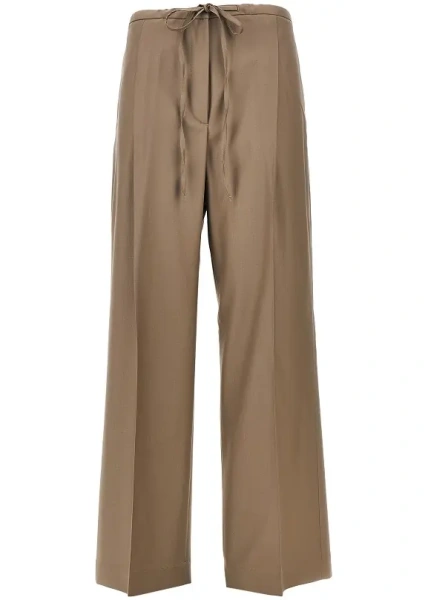 Pantaloni Single pleat wool pants