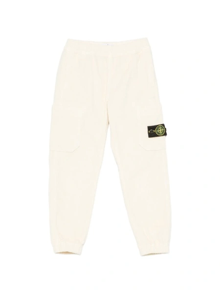 Pantaloni Stone Island neutri din bumbac si elastan