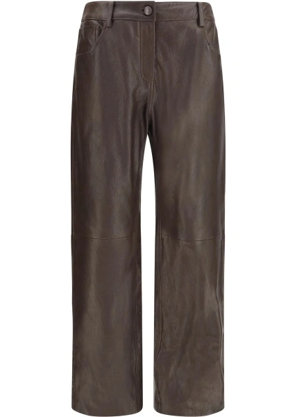 Pantaloni Straight-leg leather Pants