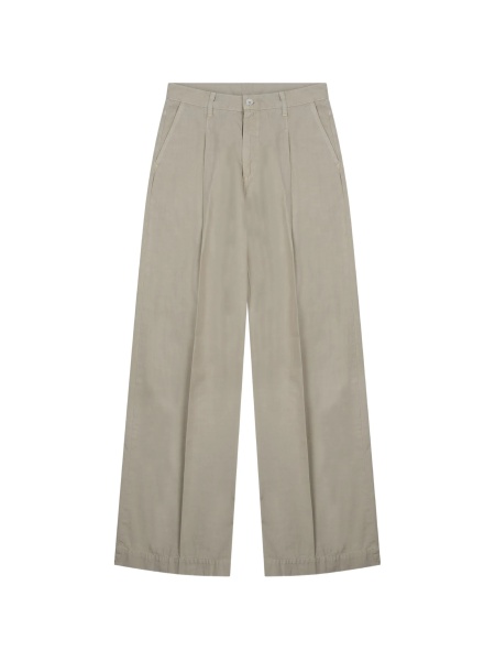 Pantaloni talie inalta NINE:INTHE:MORNING neutri