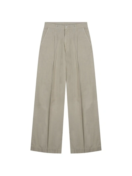 Pantaloni talie inalta NINE:INTHE:MORNING neutri