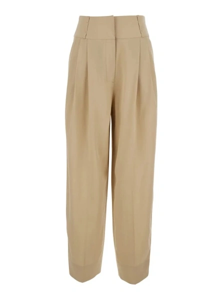 Pantaloni TOTEME bej din lana