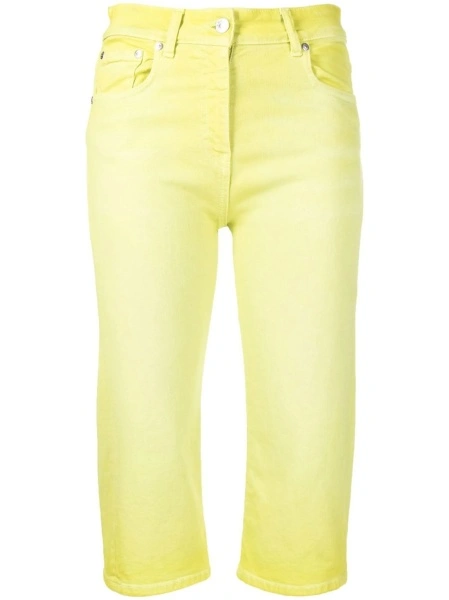 Pantaloni trei sferturi MSGM galbeni