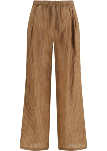 Pantaloni Vanity Pants in striped froissé fabric