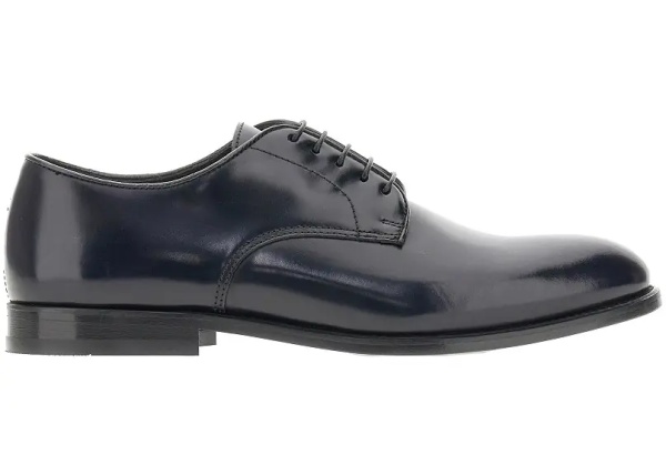 Pantofi Brushed leather laced shoes