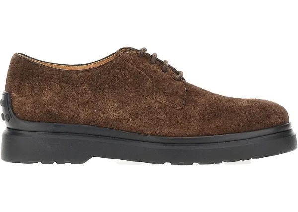 Pantofi Suede leather laced shoes
