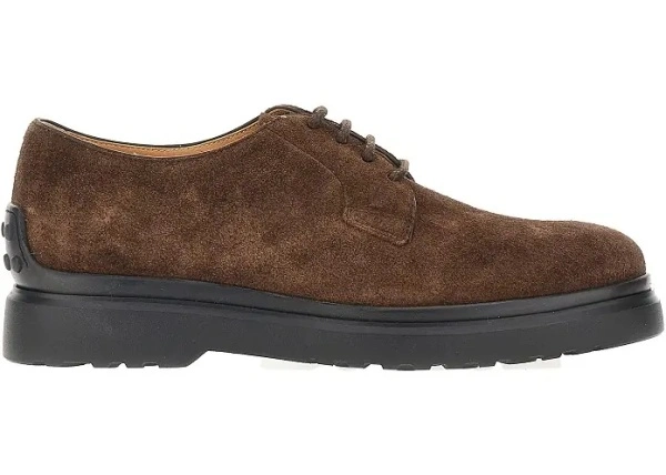 Pantofi Suede leather laced shoes