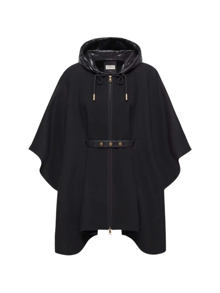 Poncho Moncler negru din poliamida