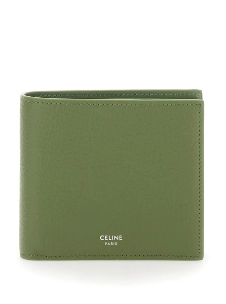Portofel Céline verde din piele
