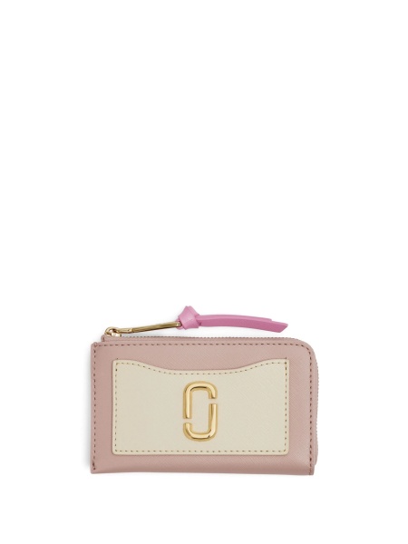 Portofel Marc Jacobs snapshot roz din piele si poliuretan