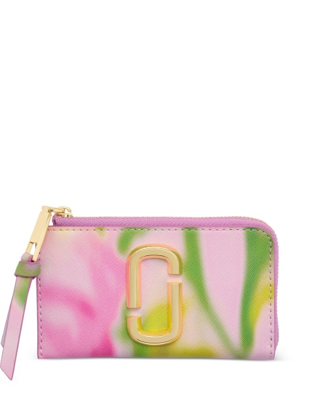 Portofel Marc Jacobs snapshot roz din poliuretan si piele