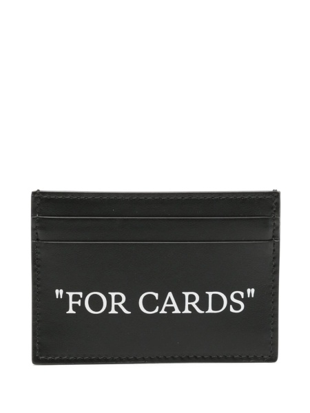 Portofel Off-White negru din piele