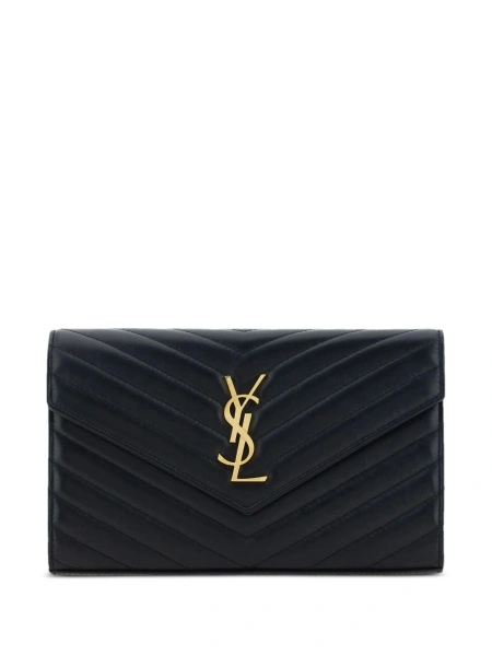Portofel Saint Laurent Envelope negru din piele