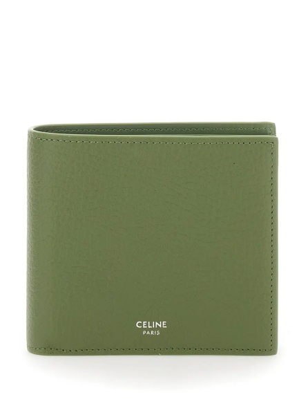 Portofele Women's Green 'BI-FOLD WALLET WITH COIN' Leather Wallet