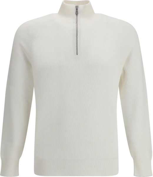 Pulover Cotton Sweater with a high neckline