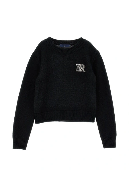 Pulover Ermanno Scervino Kids negru din acrilic si lyocell