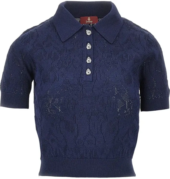 Pulover Esibizionista Capsule knit cropped polo shirt