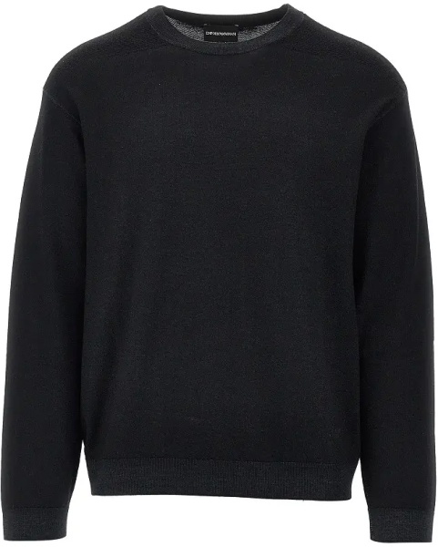 Pulover Garment dyed wool crewneck sweater