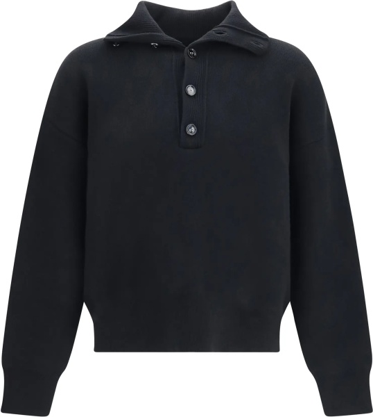 Pulover High-neck buttoned Sweater