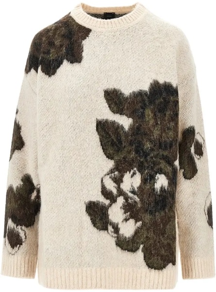 Pulover Jacquard wool and alpaca blend sweater