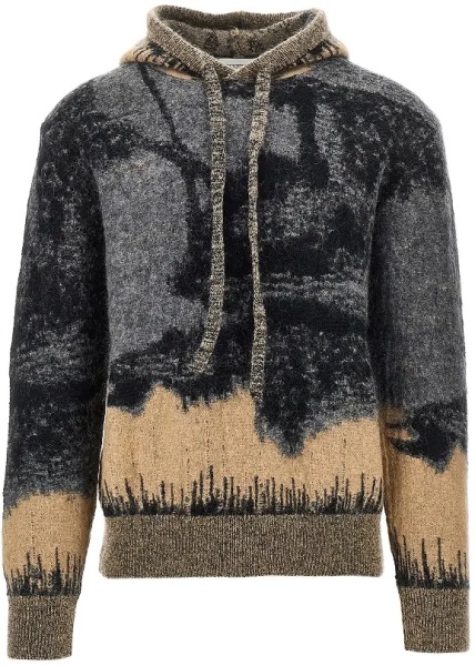 Pulover Mohair-blend sweatshirt with jacquard motif