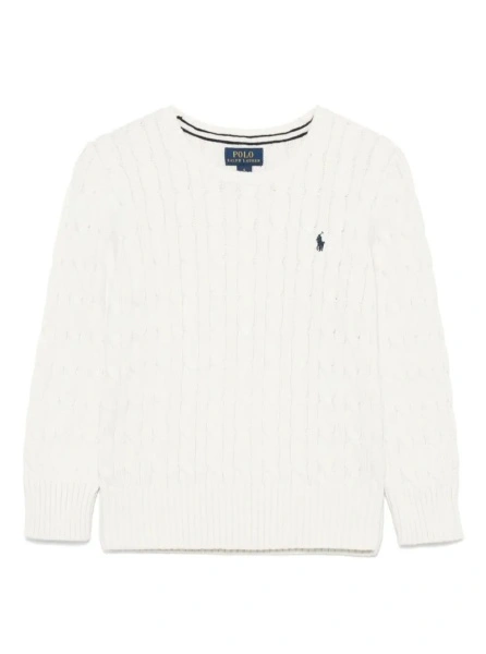 Pulover Ralph Lauren alb din bumbac